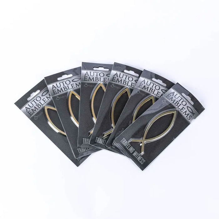 Auto Emblem - Fish - Gold