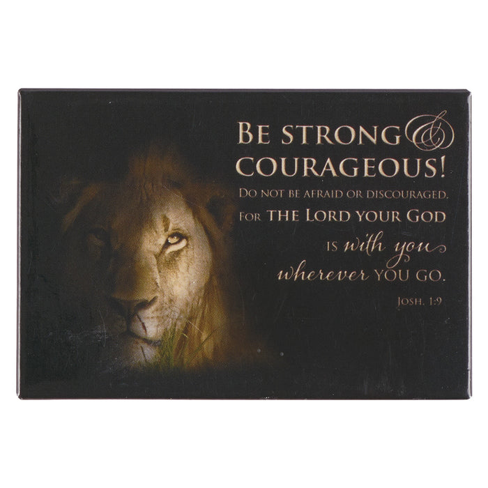 Magnet Lion Be Strong & Courageous Joshua 1:9 - Morning Star Christian Bookstores
