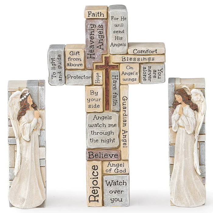 Crossword Angel Block and Cross Set
