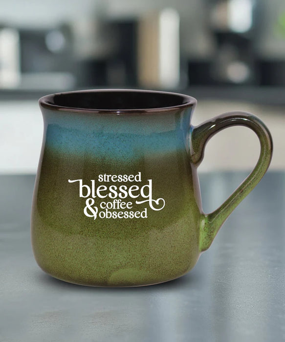 Stressed Blessed Reactive Glazed Mug