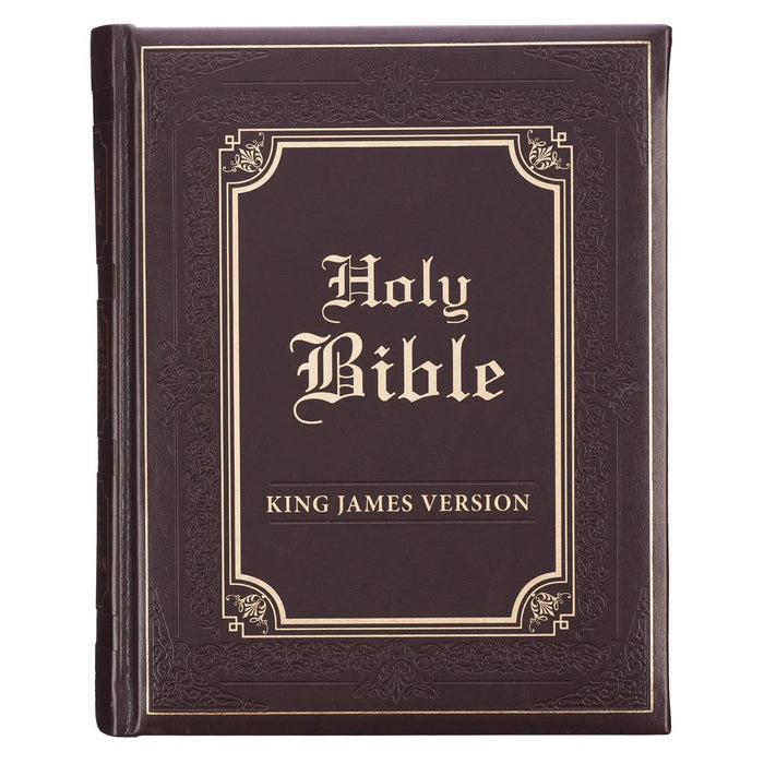 KJV Family Bible Dk Brown Faux Leather
