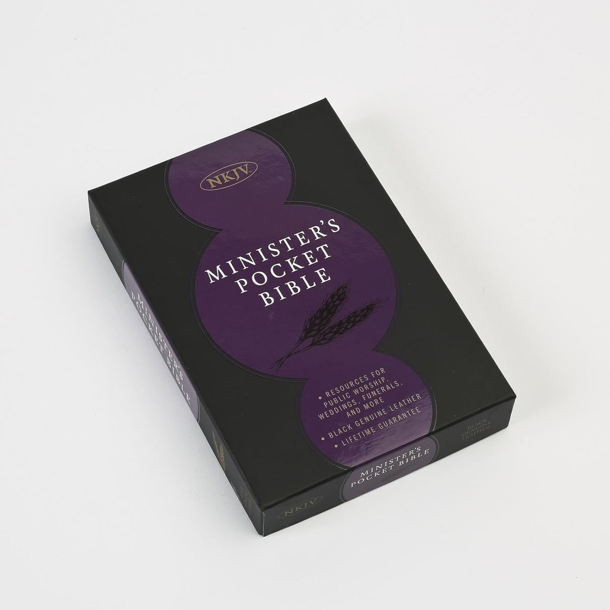 MINISTER'S POCKET BIBLE NKJV BLACK GENUINE LEATHER — Morning Star