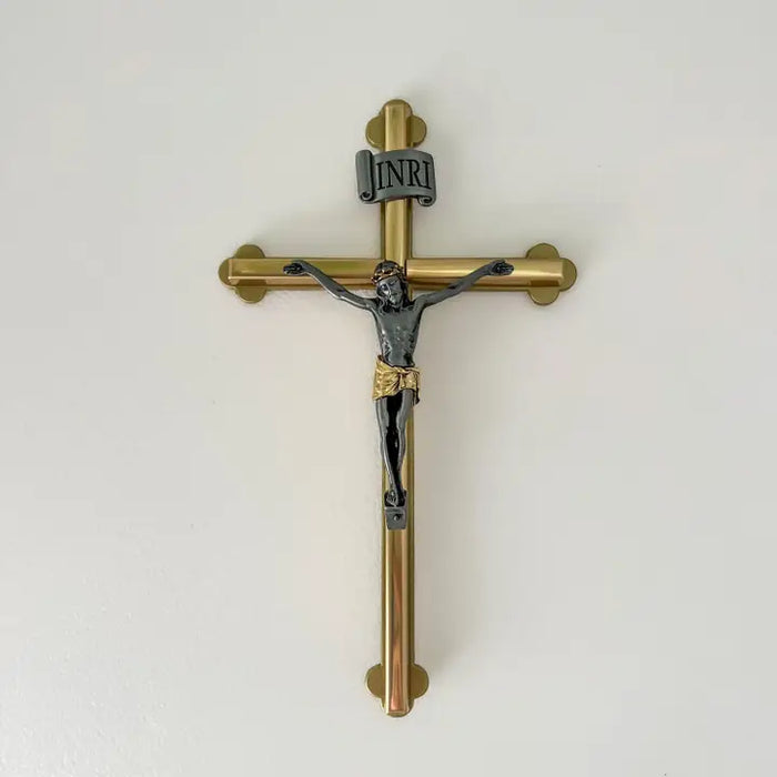 2-tone Wall Crucifix 8”