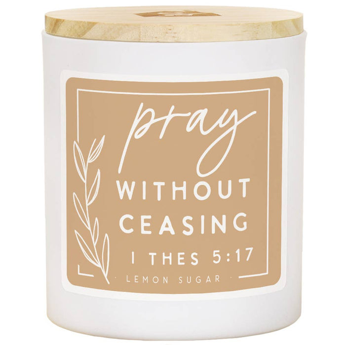 Pray Without Ceasing Candle - Lemon Sugar CDL1089 - Morning Star Christian Bookstores