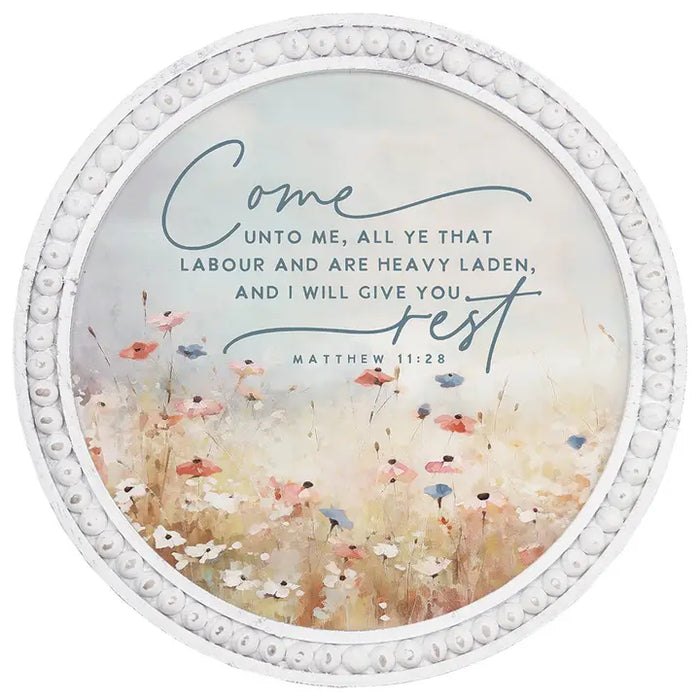 Come Rest Flowers - Beaded Art Round