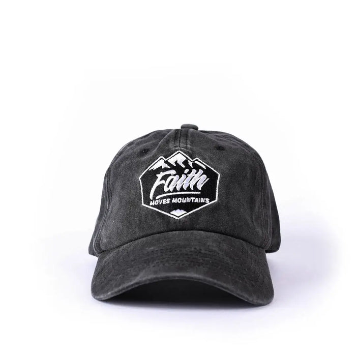 Hat -  Grey - "Faith Moves Mountains"