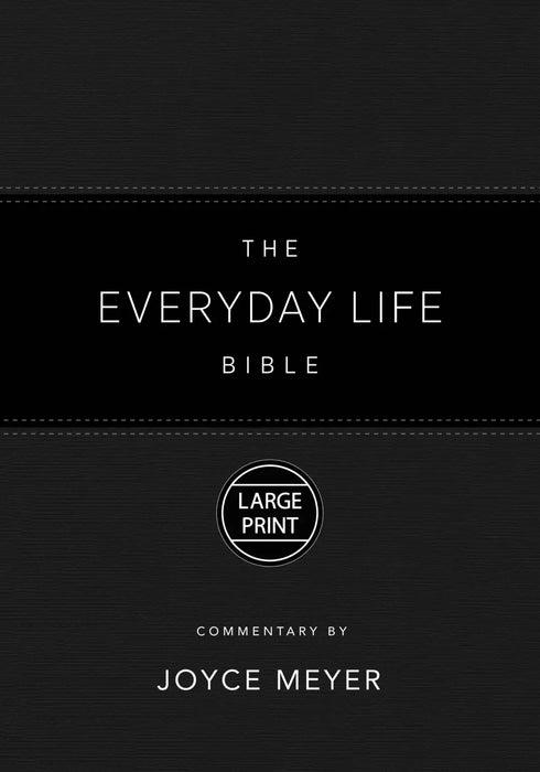 AMP Everyday Life Bible Lg Print Black LeatherLuxe