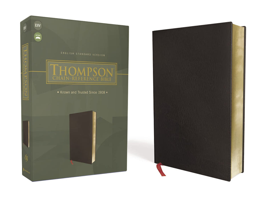 ESV THOMPSON CHAIN REFERENCE BIBLE BLACK GEN LEATHER