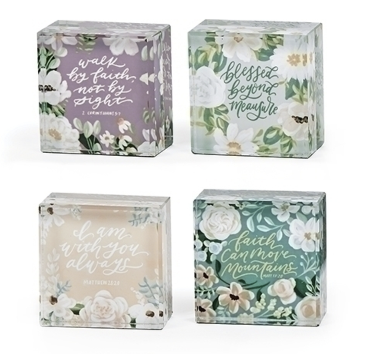 2.5" Glass Scripture Blocks