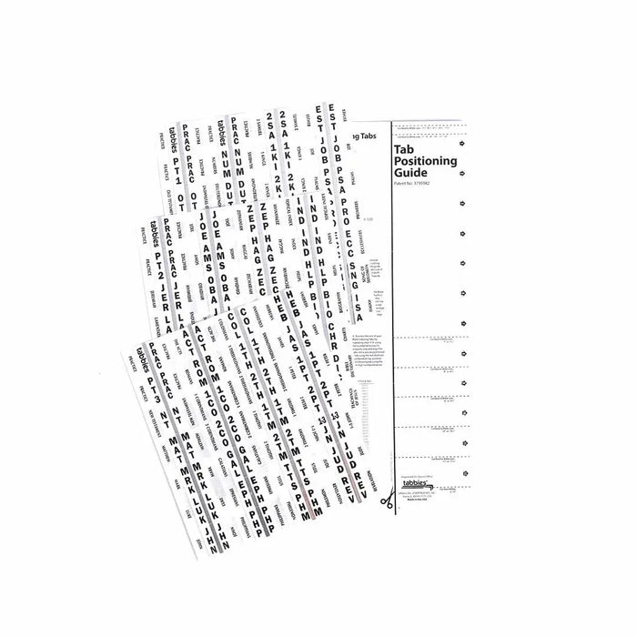 Bible Index Tabs Large Print Silver Tabbies Pk10