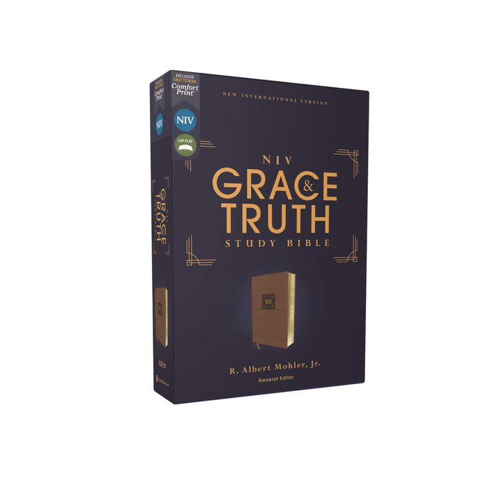 NIV, The Grace and Truth Study Bible, Leathersoft, Brown, Red Letter, Comfort Print - Morning Star Christian Bookstores