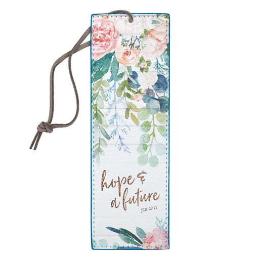 Hope & A Future Floral LuxLeather Bookmark - Morning Star Christian Bookstores