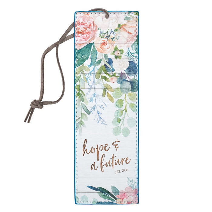 Hope & A Future Floral LuxLeather Bookmark