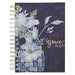 Grace Blue Floral Wire Bound Journal - Morning Star Christian Bookstores