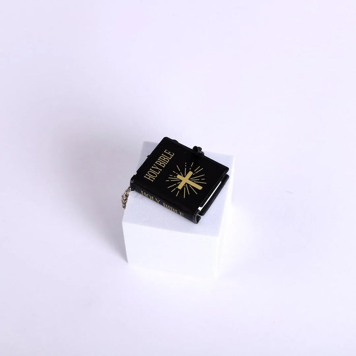 Mini Bible Keyring Black