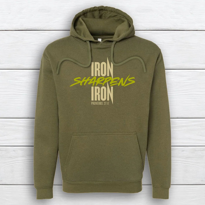 Iron Sharpens Iron- Military Green Hoodie