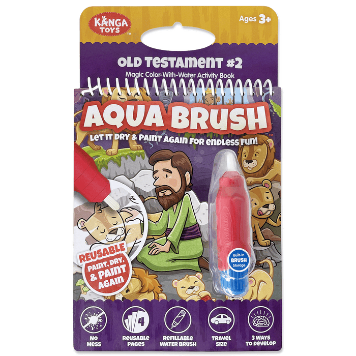 Old Testament #2 Aqua Brush Activity Book, Reusable Travel Activity