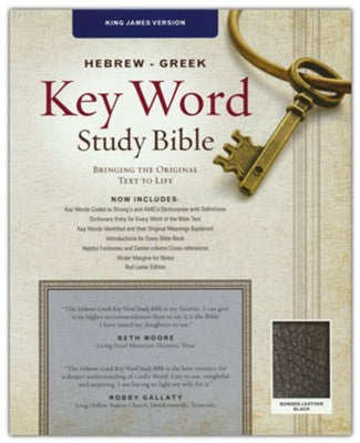 KJV Hebrew Greek Key Word Study Bible Black Bonded Leather