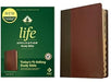 NLT Life Application Study Bible LeatherLike Brown/Tan IDX 3rd ed - Morning Star Christian Bookstores