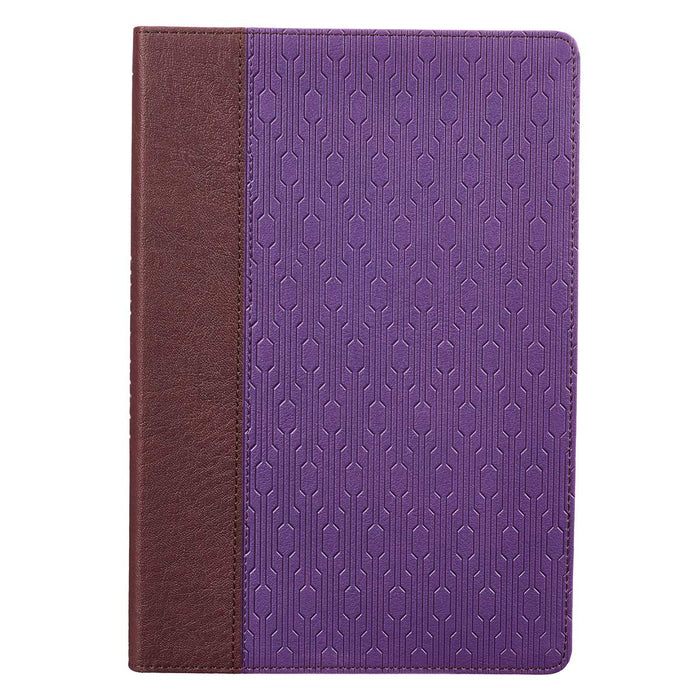 KJV Large Print LeatherLike Brown/Purple