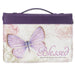 Blessed Purple Butterfly LuxLeather Bible Cover LG Jeremiah 17:7 - Morning Star Christian Bookstores