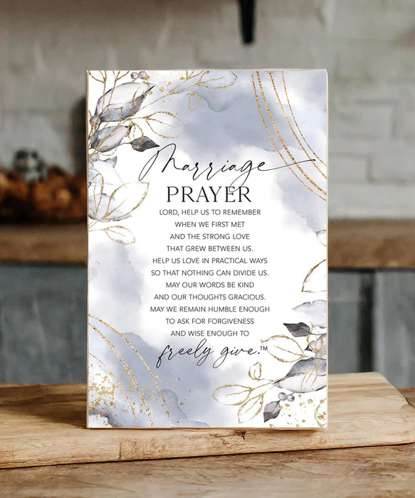 Marriage Prayer 6x9 Plaque