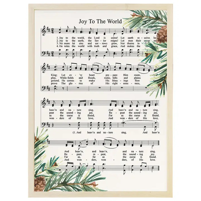 Joy To World Hymn - Thin Frame Rectangle