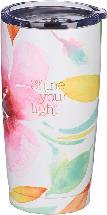 Stainless Steel Travel Tumbler Shine - Morning Star Christian Bookstores