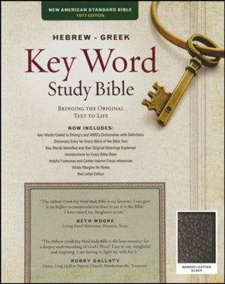 NASB Hebrew Greek Key Word Blk Bonded Leather