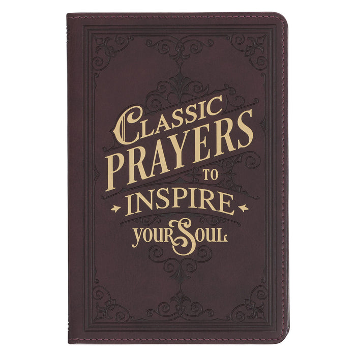 Classic Prayers to Inspire Your Soul Brown Leather Prayer Book - Morning Star Christian Bookstores