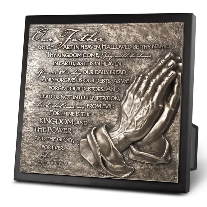 Tabletop Plaque the Lord's Prayer Hands