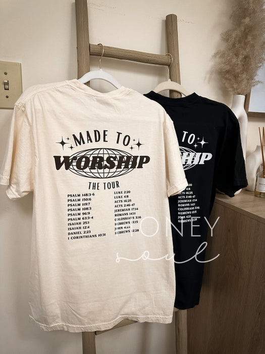 Made To Worship Tour Graphic Tee - Espresso