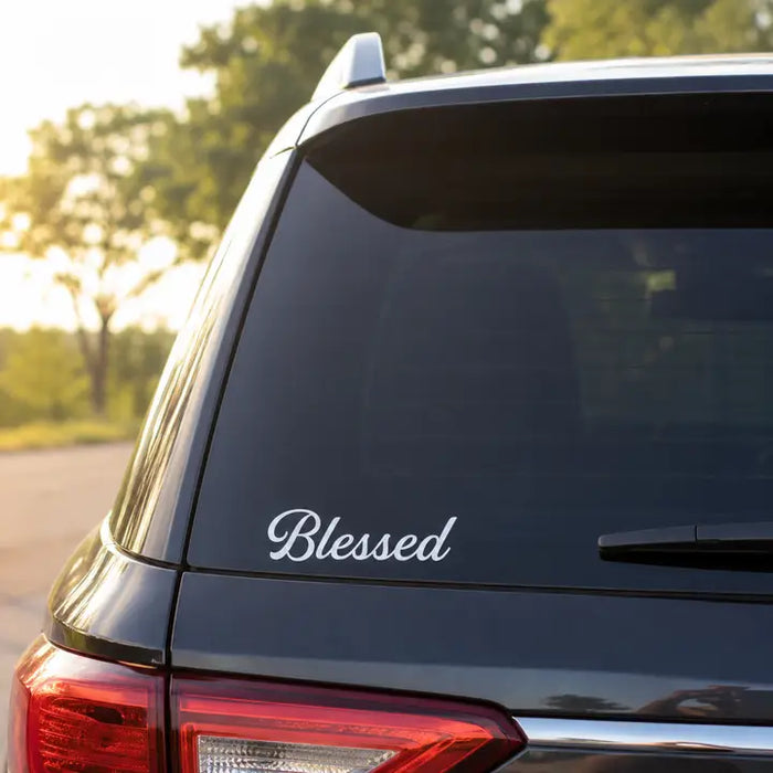 Auto Vinyl Decal - Blessed