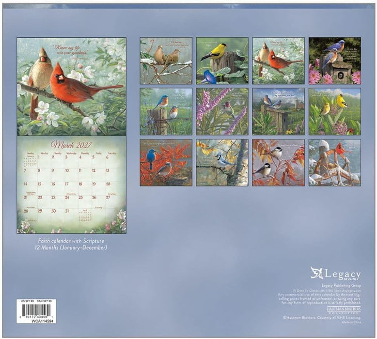 Songbirds of Faith 2027 Wall Calendar
