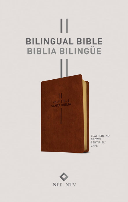 NLT/NTV Bilingual Bible Leatherlike Brown