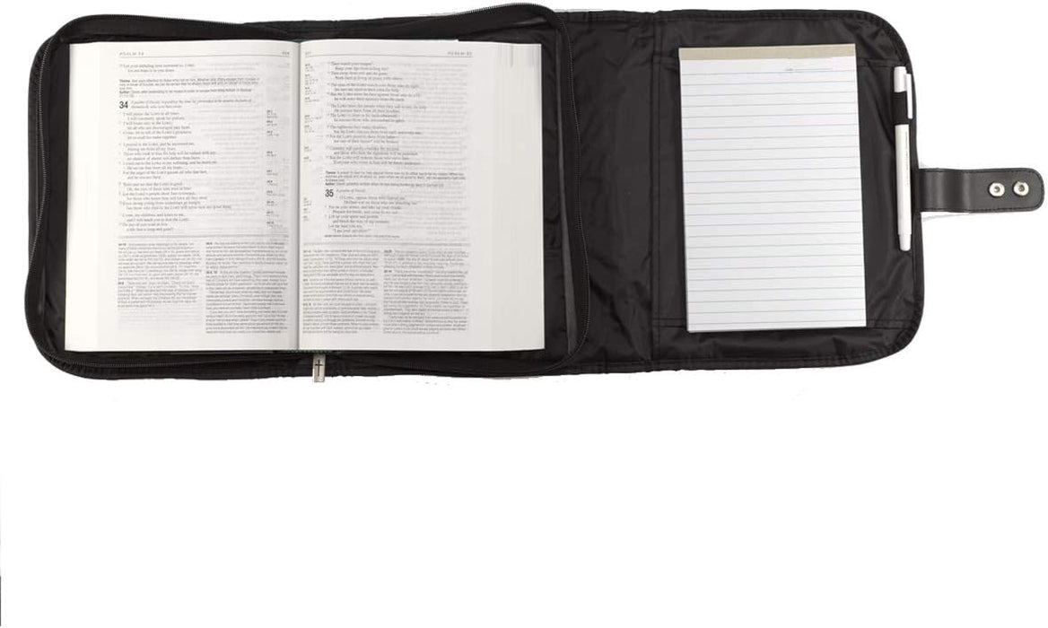 Black Micro-Fiber Tri-Fold Bible Organizer XL