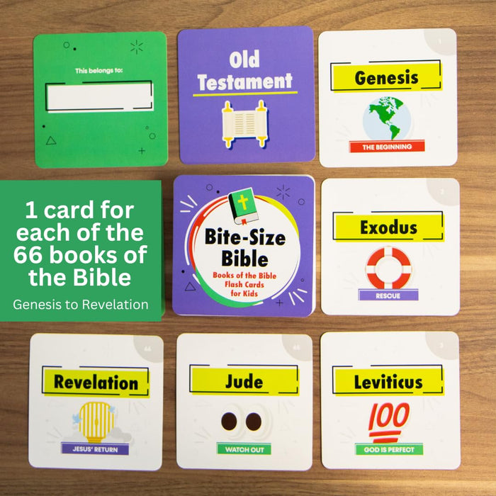 Bite-Size Bible: Books of the Bible Flash Cards for Kids - Morning Star Christian Bookstores