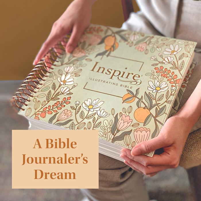 NLT DaySpring Inspire Illustrating Bible, Filament Mint Floral