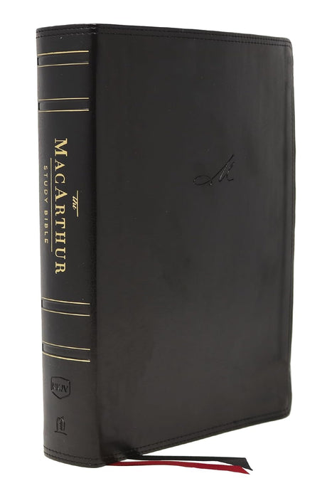 NKJV MacArthur Study Bible Black Leathersoft - 2nd Edition