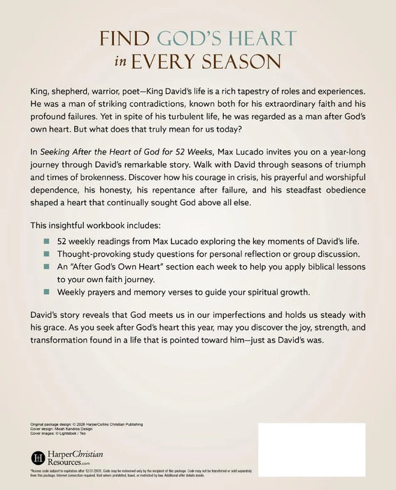 Seeking After the Heart of God for 52 Weeks: A Bible Study on the Life of David - Max Lucado