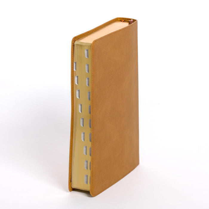 CSB Personal Size Giant Print Bible, Camel SuedeSoft LeatherTouch, Indexed