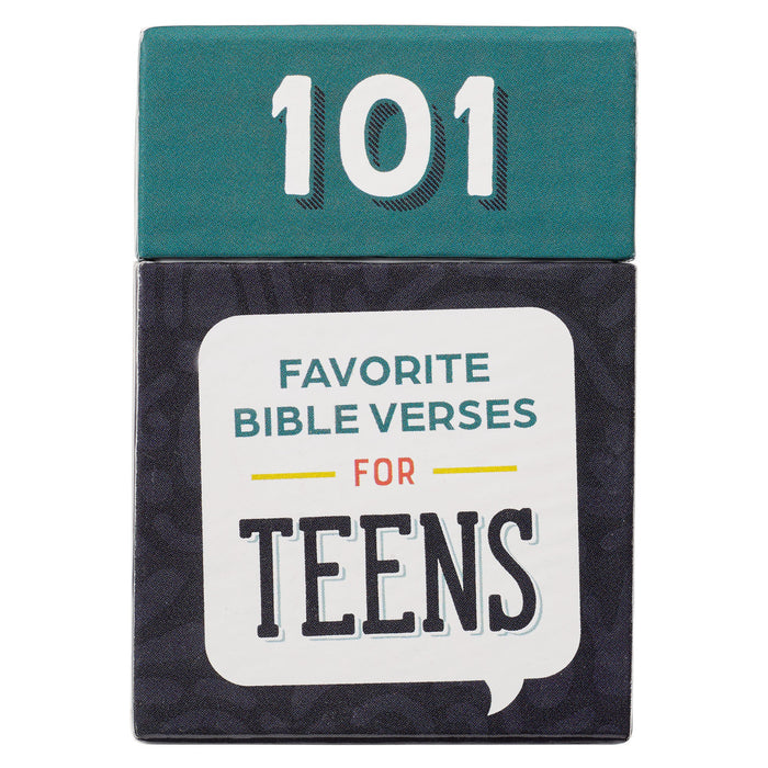 101 Fav Bible Verses for Teens Teal & Blue Box of Blessings