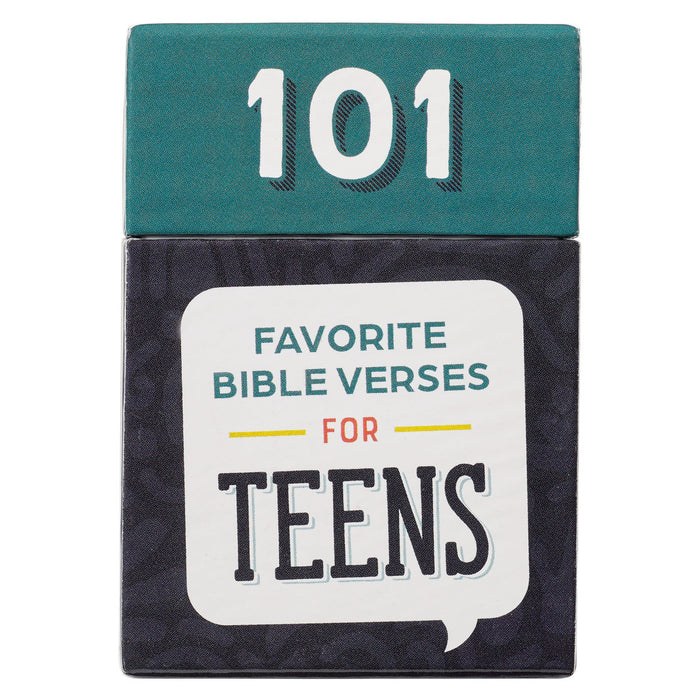 101 Fav Bible Verses for Teens Teal & Blue Box of Blessings - Morning Star Christian Bookstores
