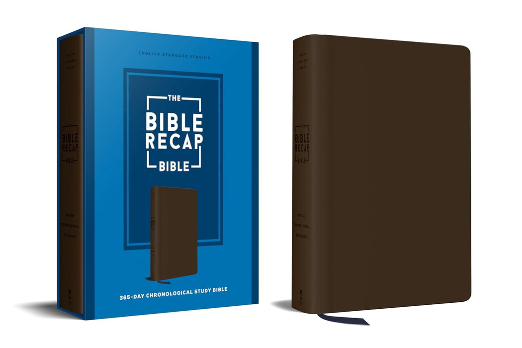 ESV The Bible Recap 365-Day Chronological Study Bible, Brown Imitation Leather
