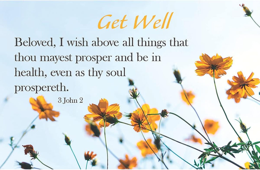 Get Well Flowers Postcard (Pkg 25)