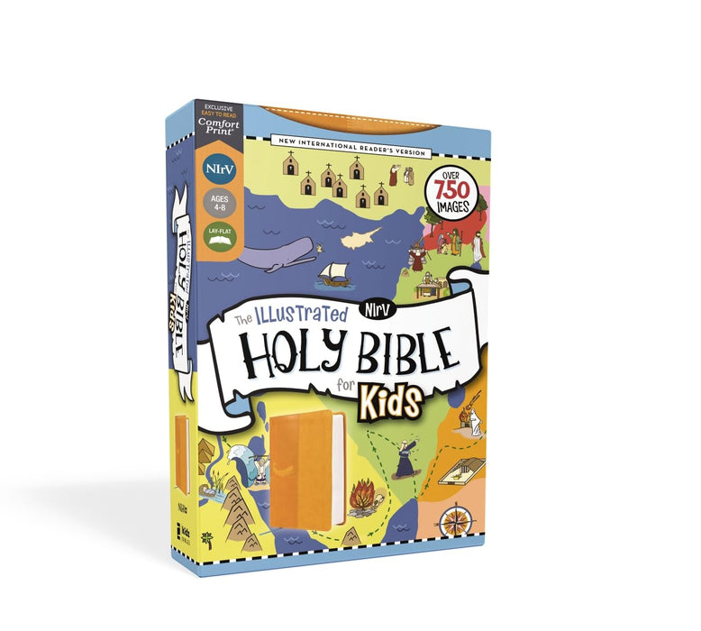 NIrV Illustrated Bible-Leathersoft Yellow - Morning Star Christian Bookstores