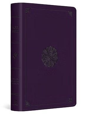 ESV Large Print Bible, TruTone, Lavender, Emblem Design
