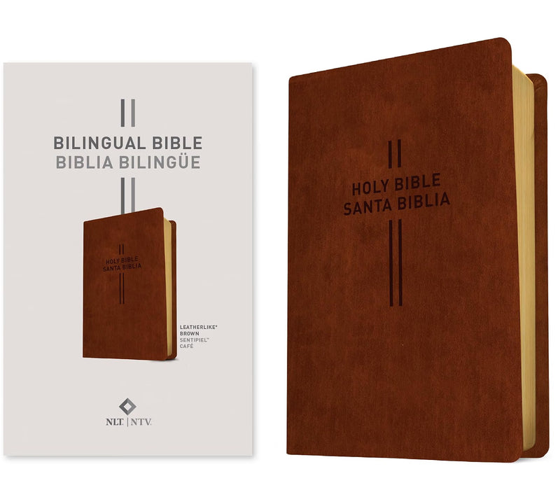 NLT/NTV Bilingual Bible Leatherlike Brown