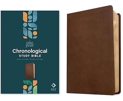 NLT One Year Chronological Study BibleLeatherLike, Rustic Brown