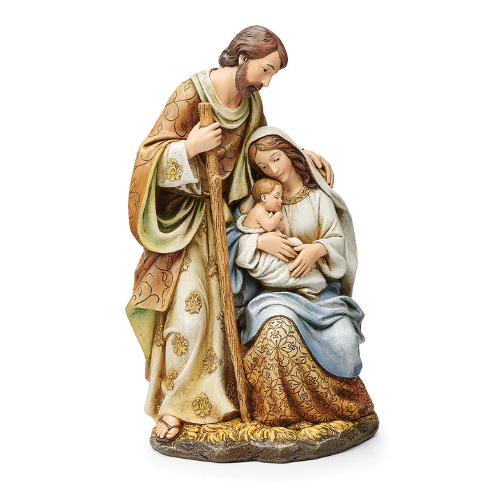 Holy Family Figure with Rich Color and Embossed Details